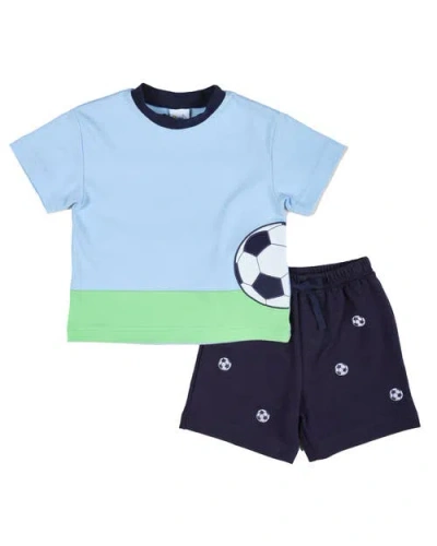 Florence Eiseman Knit Pull On Short With Soccer Balls