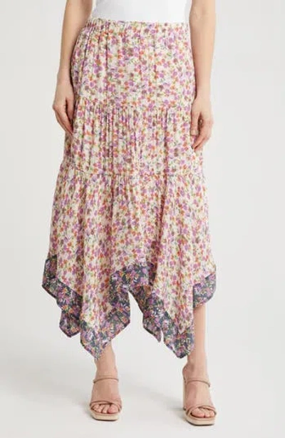 Nanette Lepore Print Asymmetric Maxi Skirt