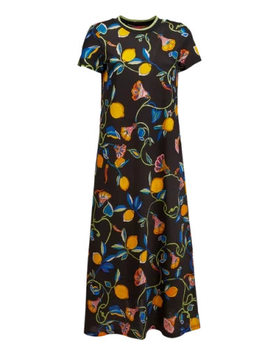 La Doublej Borboni Sporty Swing Dress In Black