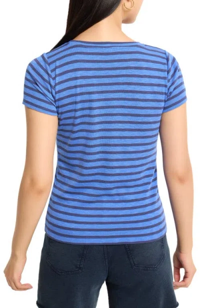 Nzt By Nic+zoe Scoop Neck Stripe Tee