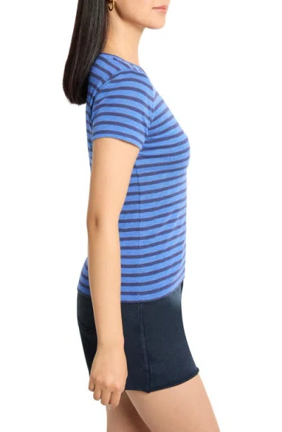 Nzt By Nic+zoe Scoop Neck Stripe Tee