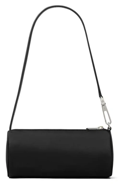 Tory Burch Virginia Nylon Cylindrical Shoulder Bag In Black