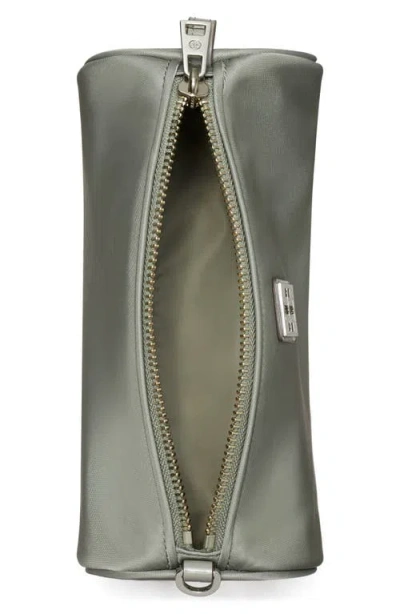 Tory Burch Virginia Cylinder Bag With Double-t Plaque In Gray