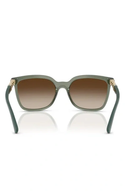 Vogue 55mm Polarized Gradient Square Sunglasses