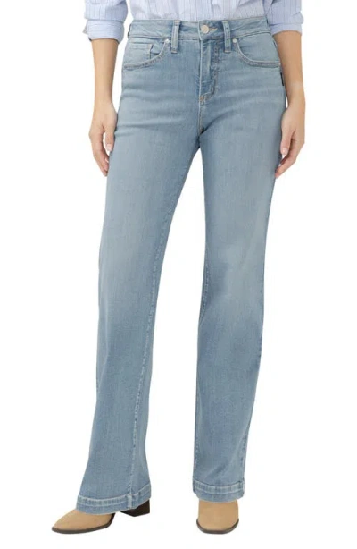 Silver Jeans Co. Women's Elyse Mid Rise Comfort Fit Slim Bootcut Jeans In Blue