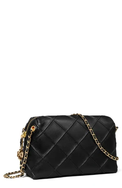 Tory Burch Fleming Small Quilted Leather Crossbody Bag Color Black