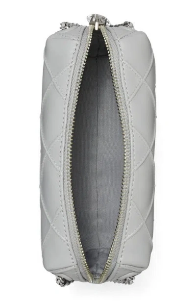 Tory Burch Fleming Soft Leather Crossbody Bag In Gray