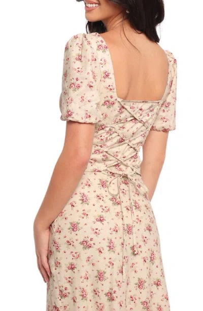 Petal And Pup Petal & Pup Annly Puff Sleeve Corset Top In Multi