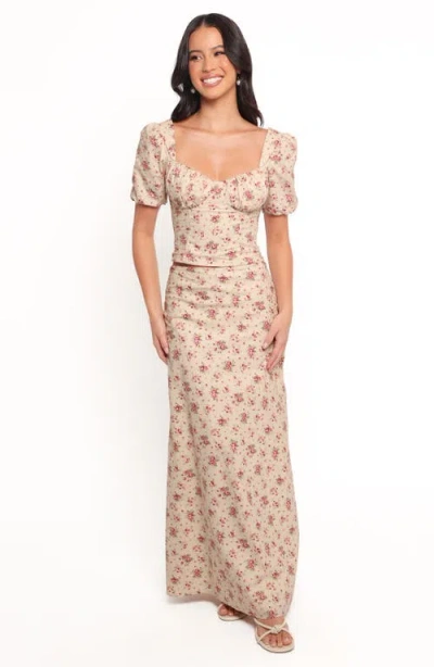 Petal And Pup Petal & Pup Annly Puff Sleeve Corset Top In Multi