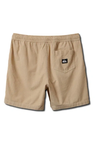 Quiksilver Taxer Corduroy Drawstring Shorts In Animal Print