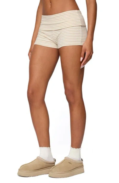 Edikted Kodi Stripe Foldover Microshorts