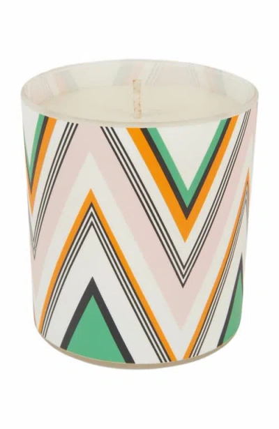 Missoni Chevron Print Glass Scented Candle Home In Multicoloured