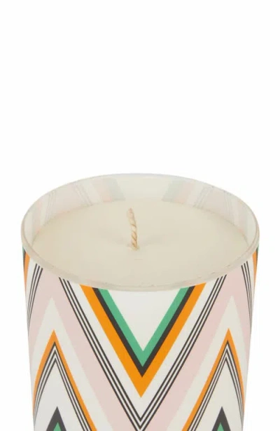 Missoni Chevron Print Glass Scented Candle Home In Multicoloured