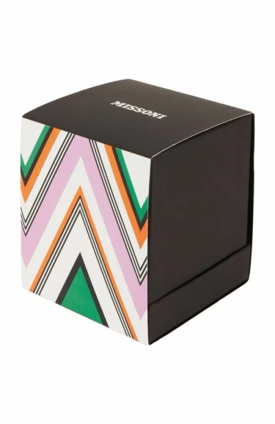 Missoni Chevron Print Glass Scented Candle Home In Multicoloured