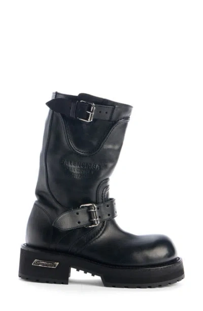 Balenciaga Woman Black Boots In Multi