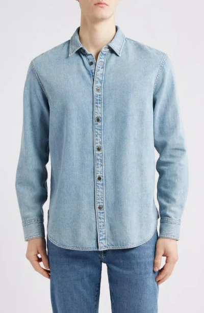 Rag & Bone Long Sleeve Denim Shirt In Blue