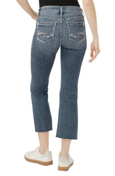 Silver Jeans Co. Women's Elyse Mid Rise Comfort Fit Kick Flare Jeans In Blue