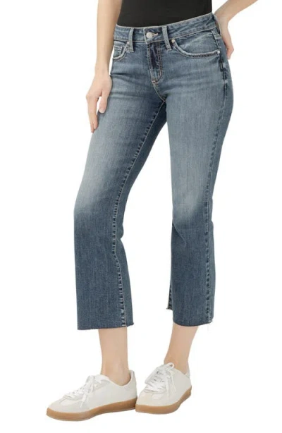 Silver Jeans Co. Women's Elyse Mid Rise Comfort Fit Kick Flare Jeans In Blue