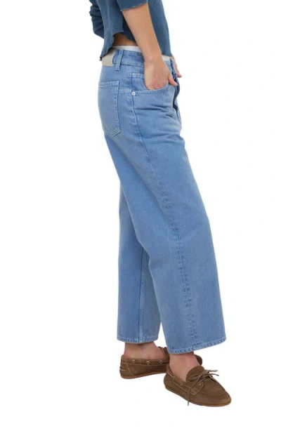 Free People Deep Trance Dropped Boyfriend Jeans In Ocean