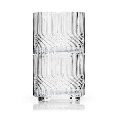 Viski Zephyr Crystal Lowball Tumblers Set Of 2