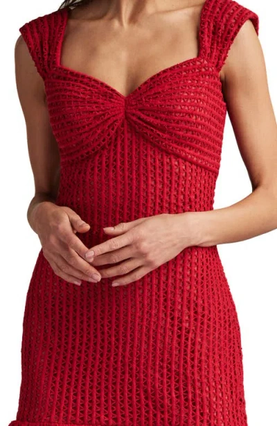 Sho By Tadashi Shoji Open Stitch Ruffle Hem Cocktail Dress