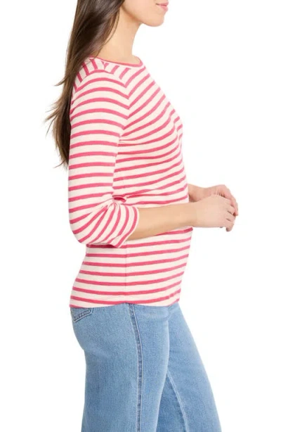 Nzt By Nic+zoe Stripe Boat Neck T-shirt