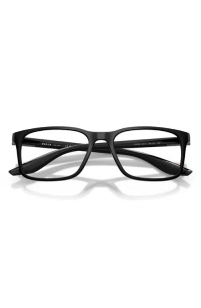 Prada Linea Rossa 52mm Pillow Optical Glasses In Black