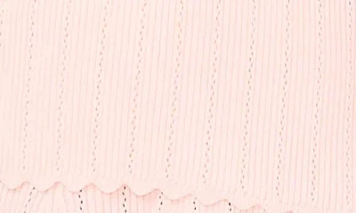 Ted Baker Short Sleeve Crewneck Keyhole Back Top With Pointelle And Rib