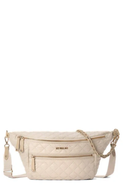 Mz Wallace Crosby Sling Quilted Crossbody Bag In Buff