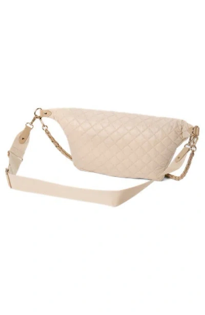 Mz Wallace Crosby Sling Quilted Crossbody Bag In Buff