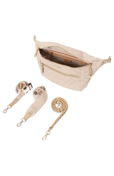 Mz Wallace Crosby Sling Quilted Crossbody Bag In Buff