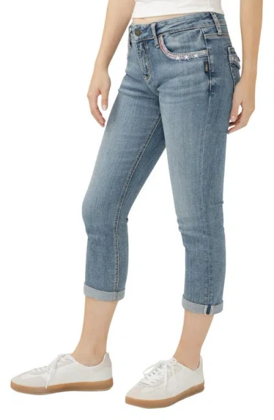 Silver Jeans Co. Women's Elyse Mid Rise Comfort Fit Capri Jeans In Blue