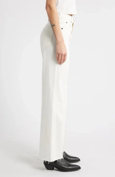 Slvrlake Grace High Waist Organic Cotton Denim Wide Leg Jeans In Ecru