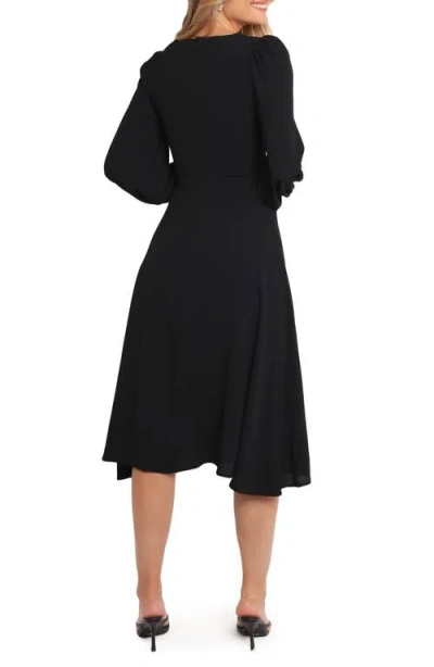 Petal And Pup Petal & Pup Franklin Long Sleeve Midi Dress In Black