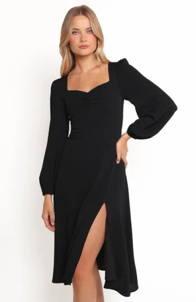 Petal And Pup Petal & Pup Franklin Long Sleeve Midi Dress In Black