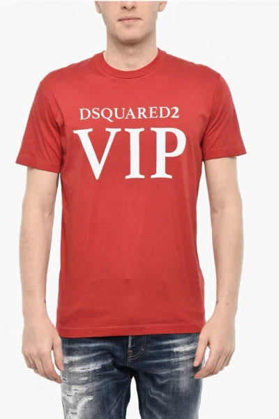 Dsquared2 Cotton Crew-neck T-shirt With Frontal Print