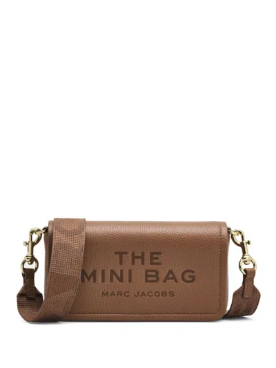 Marc Jacobs Borsa A Spalla The Leather Mini Argan Oil In Brown