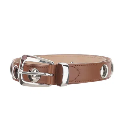 Khaite Biscuit Leather Benny Belt In Brown