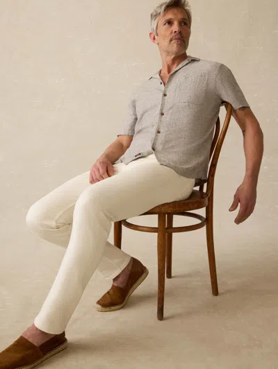 Faherty Short-sleeve Breeze Camp Shirt In Gray