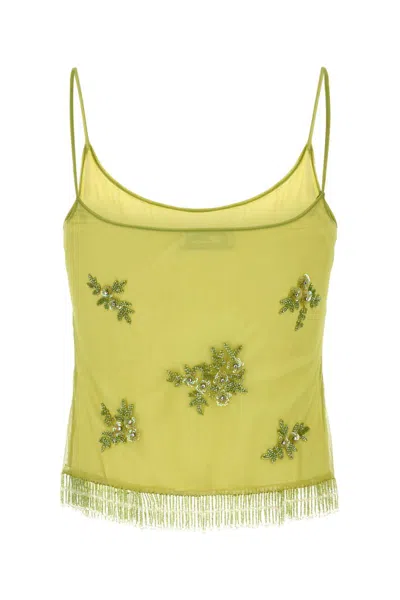 Blumarine 2c346a Tulle Embroid Top