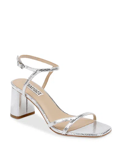 Badgley Mischka Collection Giabella Ankle Strap Sandal In Silver