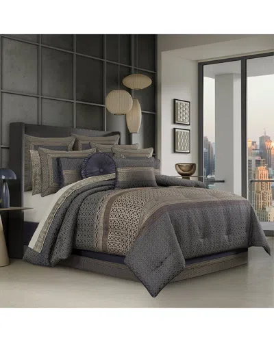 J Queen New York Alaro - Slate Comforter Set