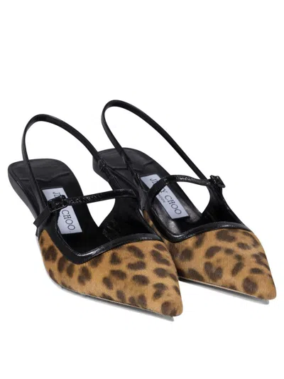 Jimmy Choo Didi 45 Slingback In Leopard Print Pony Skin Women