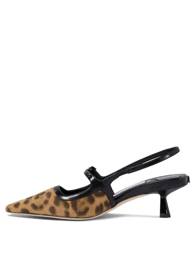 Jimmy Choo Didi 45 Slingback In Leopard Print Pony Skin Women