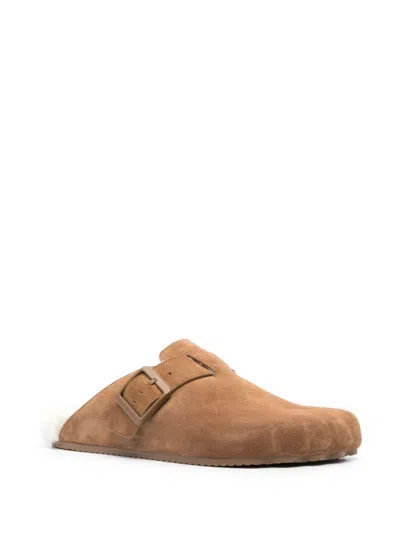 Balenciaga Sunday Mule In Shearling Sandals Beige