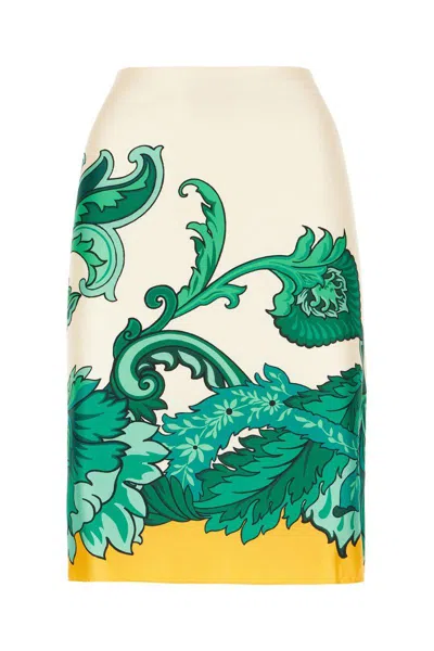 Etro Printed High Waist Knee-length Skirt