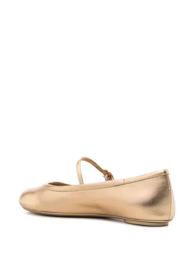 Gianvito Rossi Elegant Ballerina Flats With Ribbon Buckle