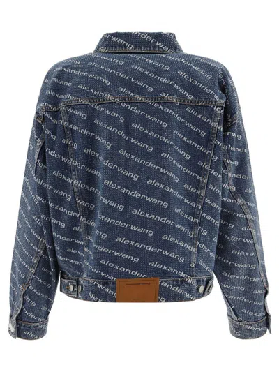 Alexander Wang Game Denim Jacket With Classic Collar