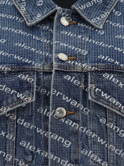 Alexander Wang Game Denim Jacket With Classic Collar