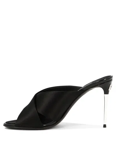 Dolce & Gabbana Satin Sandals With Back Monogram